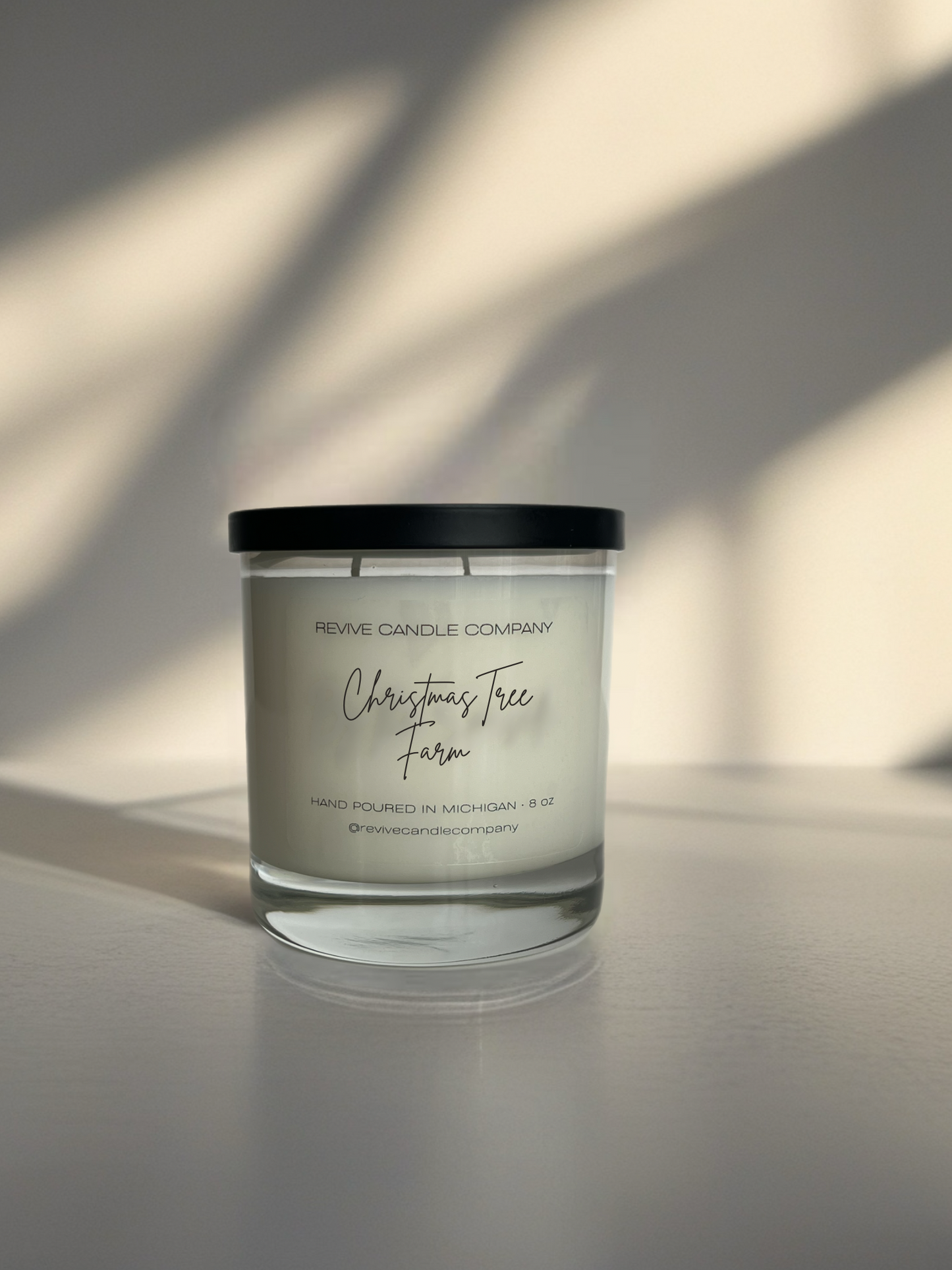 Clear Cotton Wick Candles 8 oz - The Winter Collection