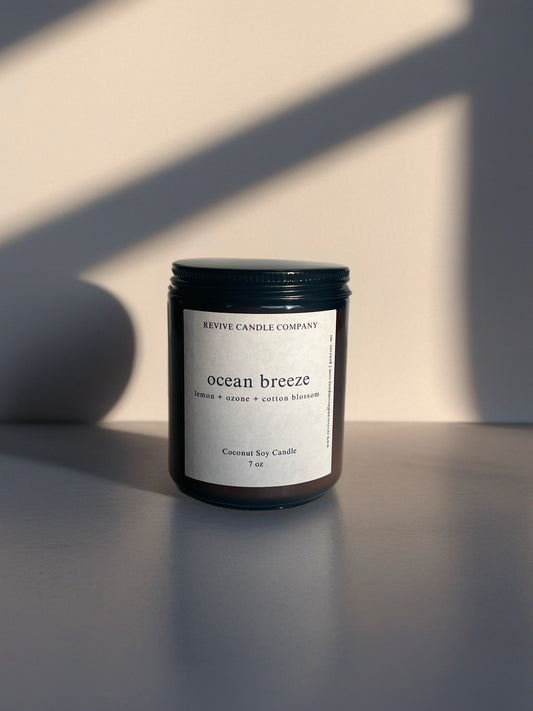Amber Wooden Wick Candles 7 oz - The Summer Collection