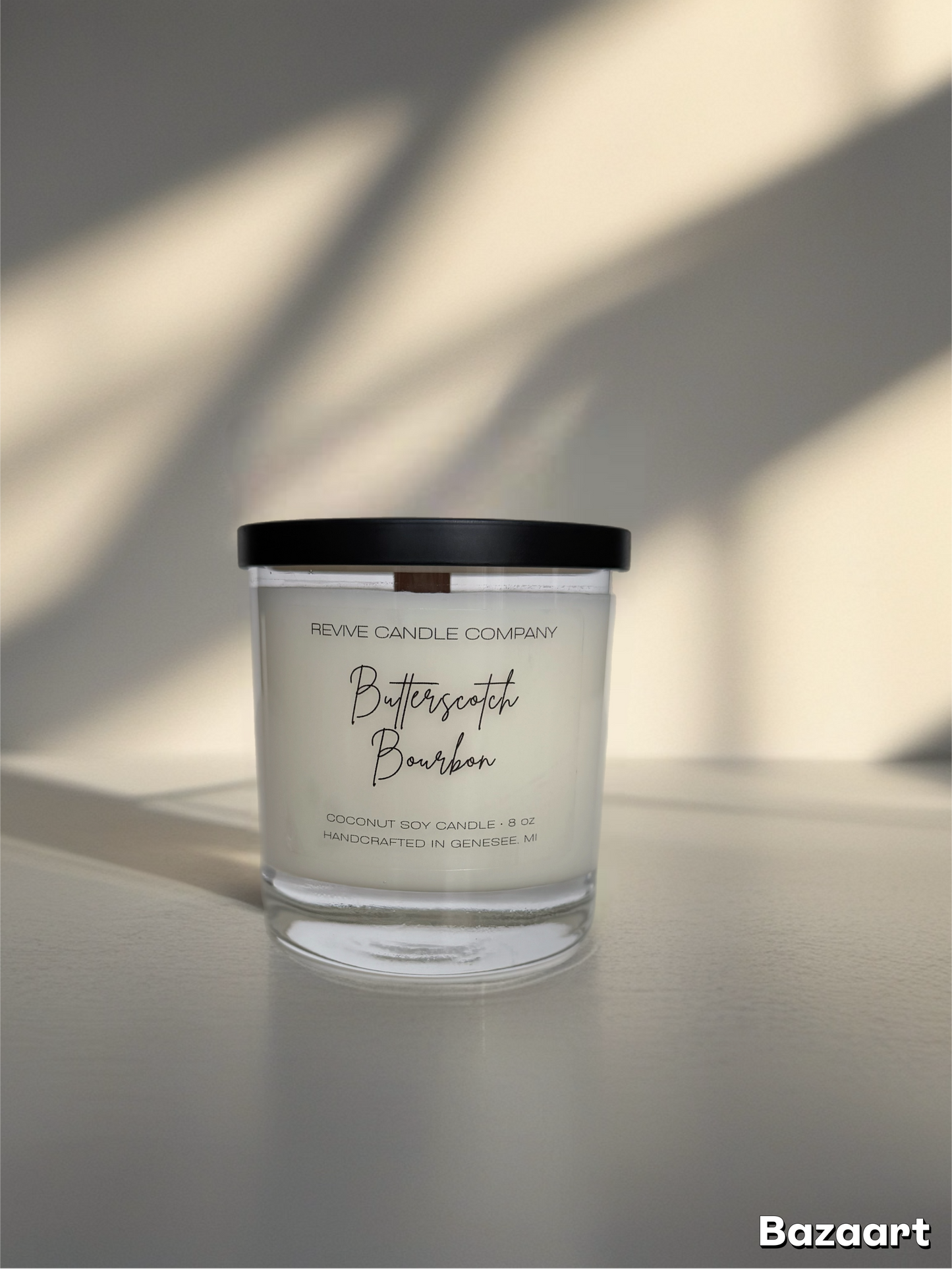 Clear Crackling Wooden Wick Candles 8 oz - The Fall Collection