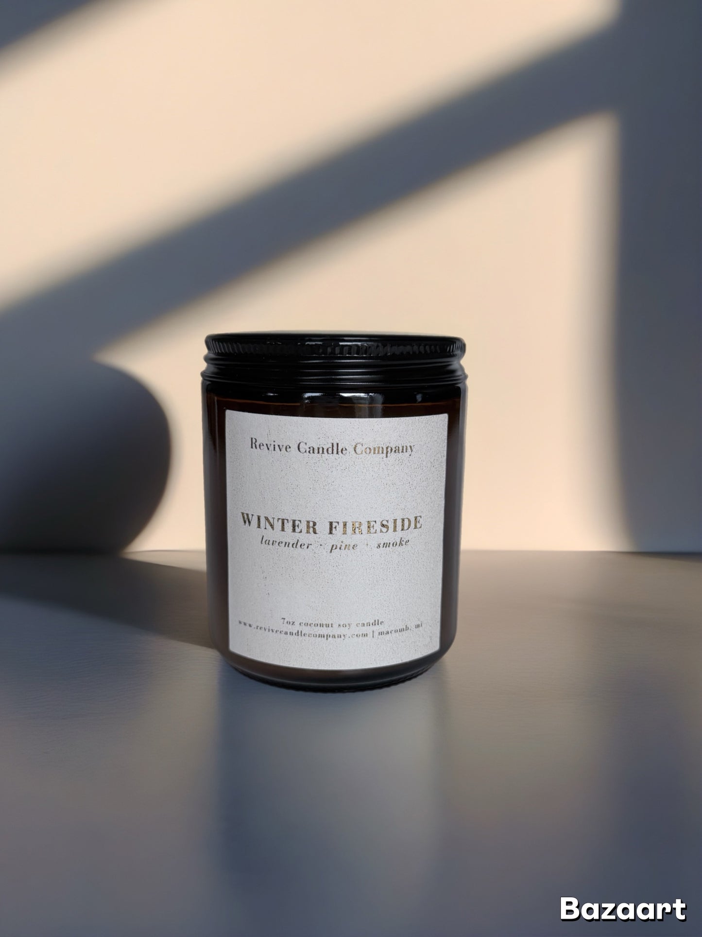 Amber Crackling Wooden Wick Candles 7 oz - The Winter Collection