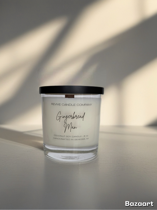 Clear Crackling Wooden Wick Candles 8 oz - The Winter Collection